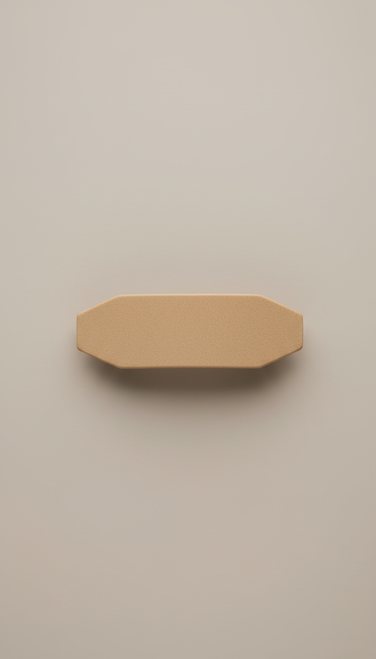 DEPOKA  Minimalist Geometric Barrette Warm Stone