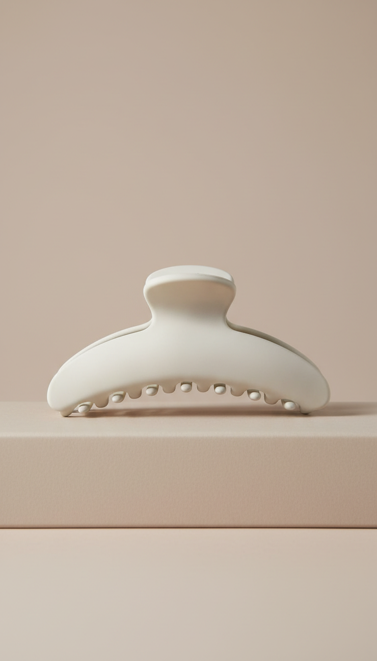 DEPOKA Curved Claw Clip in Porcelain